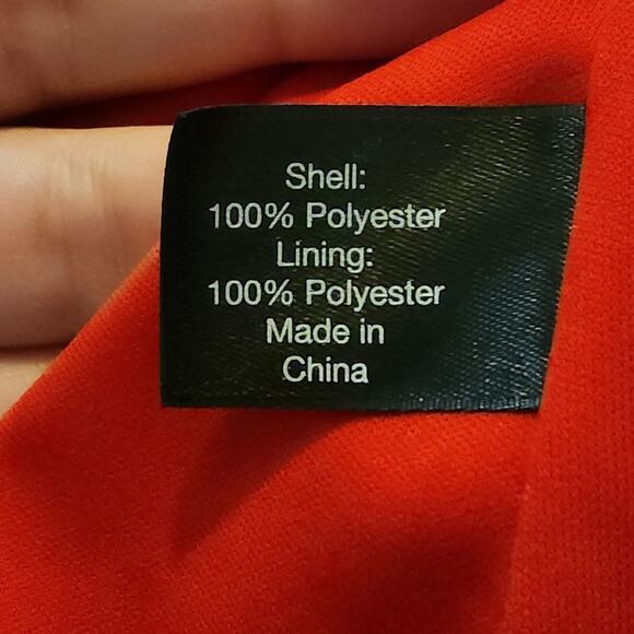 Lane Bryant red high low toga ruffled back flowy chiffon dress plus size 18/20 - Picture 7 of 9